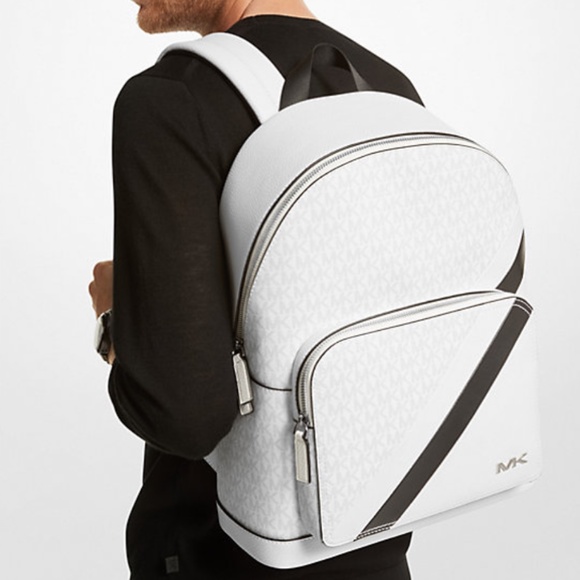 Michael Kors Mens Cooper Commuter Backpack & Wallet In White NWT - Picture 2 of 7